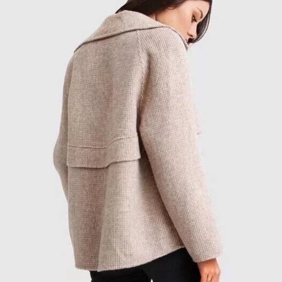 $263 Unworn Belle & Bloom I'm Yours Wool Blend Peacoat in Beige - Picture 5 of 9